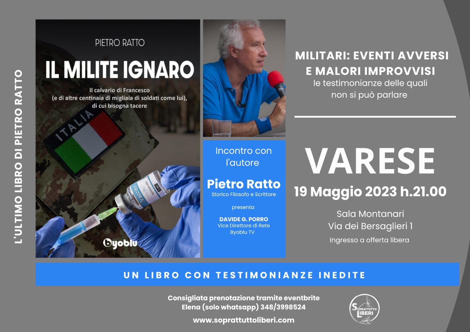 Incontro con Pietro Ratto –  19/05/2023 ORE 21:00